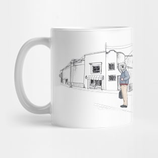 Brix and Bailey "Waiting for the bus" Mug